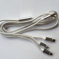 کابل تبدیل USB به microUSB/لایتنینگ مدل LC85 3 In 1 طول 1.2 متر